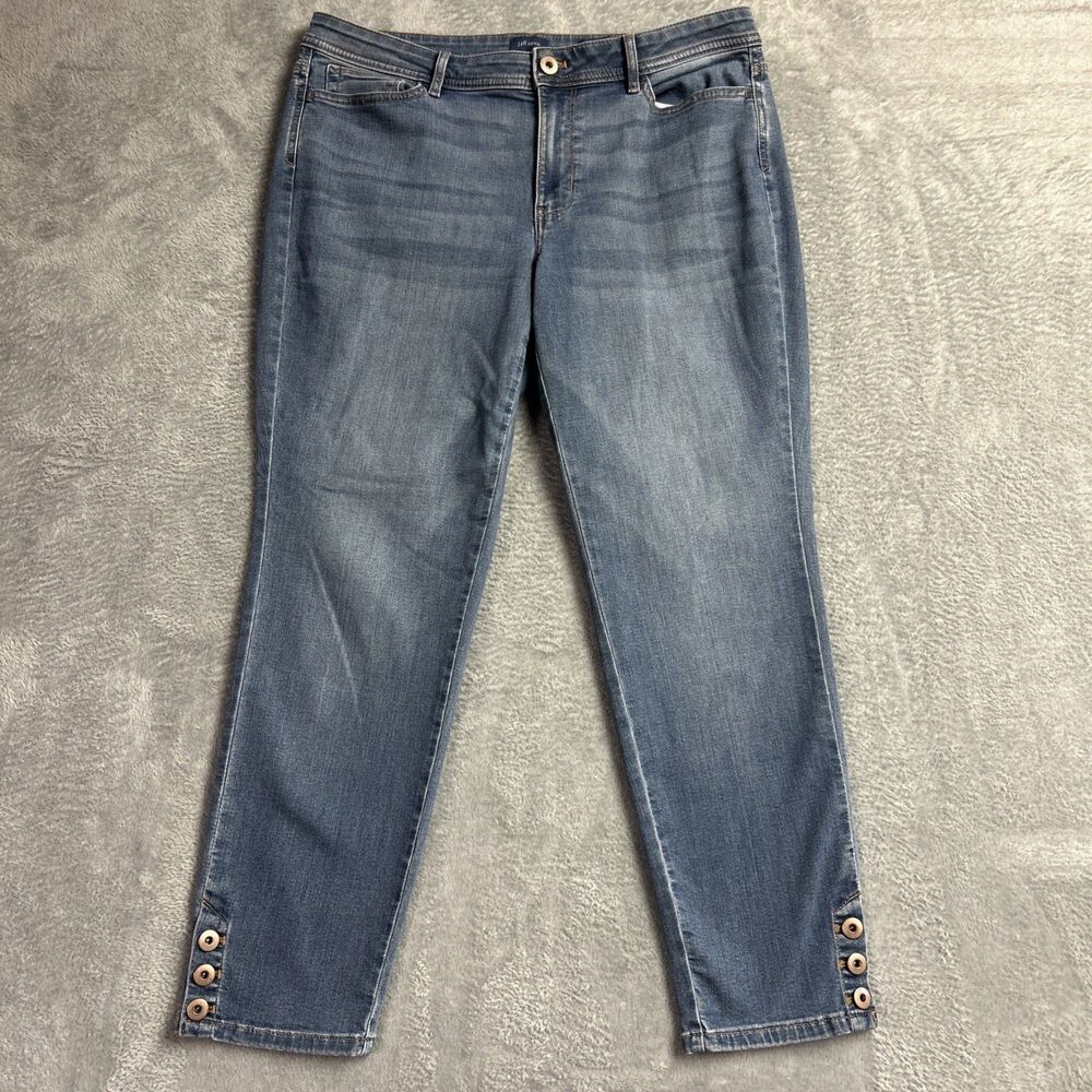 J. Jill Denim Womens Jeans Authentic Fit Slim Ankle Sz. 12 Mid Rise Stretch